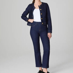 Spanx Kick Flare Original EveryWear Jeans Raw Indigo Size Small Petite